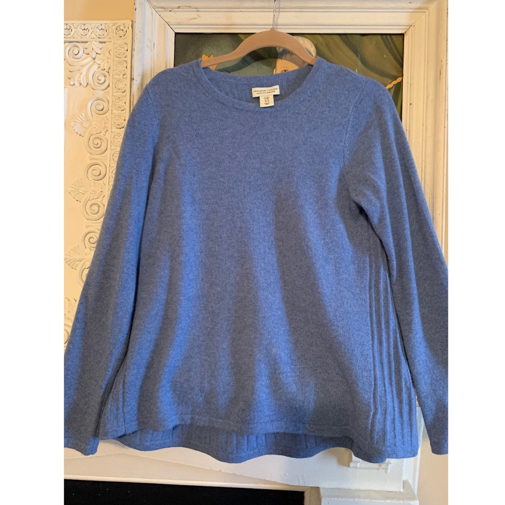 Adrienne Vittadini 100% Cashmere Light Blue Sweater